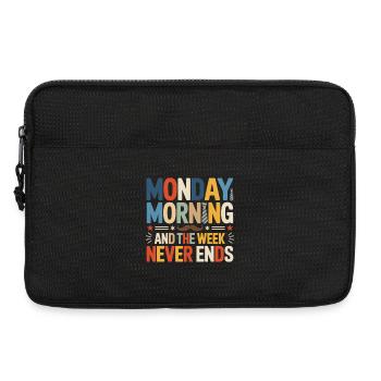 Montag Morgen: Die Woche endet niemals - Laptoptasche 13" - Schwarz - Vorne