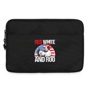 Patriotic Farmer Rooster Flock Poultry USA Pride C - Laptop bag 13" - black - Front