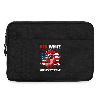 Patriotic Farmer Rooster Flock Poultry USA Pride C - Laptoptasche 13" - Schwarz - Vorne