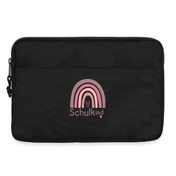 Schulkind Regenbogen Herz Design - Laptoptasche 13" - Schwarz - Vorne