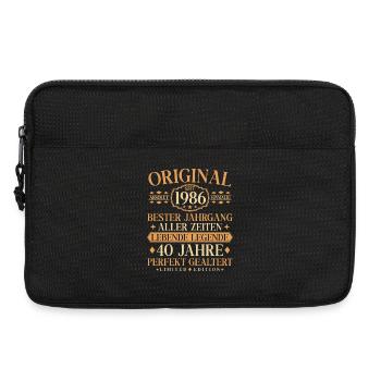 Vintage 1986 Jahrgang Geboren 40. Geburtstag - Laptoptasche 13" - Schwarz - Vorne