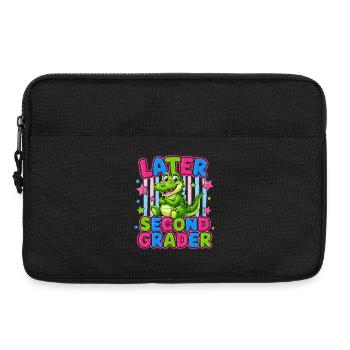Goodbye CE1 Hello CE2 | Cute Crocodile - Laptop bag 13" - black - Front