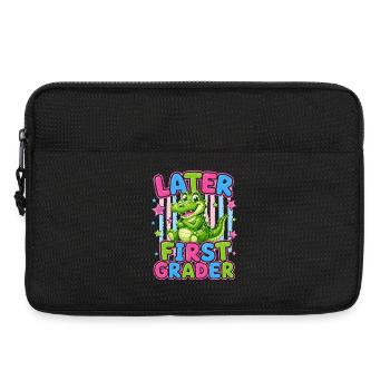 Goodbye CP Hello CE1 | Cute Crocodile - Laptop bag 13" - black - Front