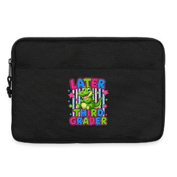 Goodbye CE2 Hello CM1 | Cute Crocodile - Laptop bag 13" - black - Front