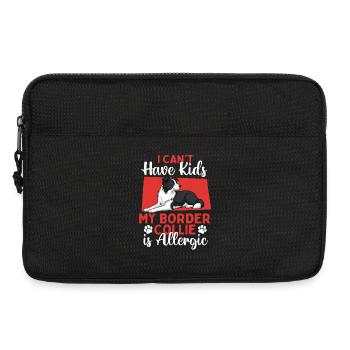 Mon border collie est allergique pour enfants Humour - Sacoche pour ordinateur portable 13 pouces - noir - Devant