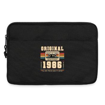 40th Birthday Gift Man Cassette Best of 1986 - Laptop bag 13" - black - Front