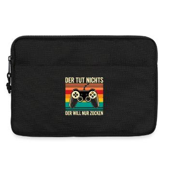 Retro Controller Zocken - Laptoptasche 13" - Schwarz - Vorne