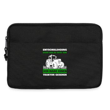 Ich habe einen Traktor gesehen Landwirt Trecker - Laptoptasche 13" - Schwarz - Vorne