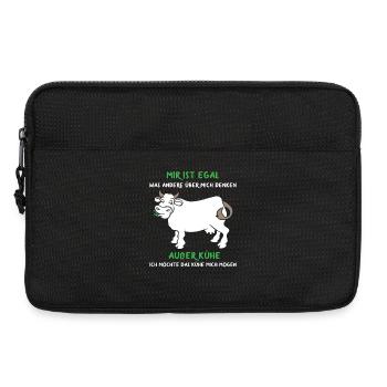 Ich möchte das Kühe mich mögen Landwirt Bauer - Laptoptasche 13" - Schwarz - Vorne