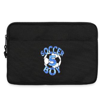 5 YEARS FOOTBALLER NUMBER 5 FOOTBALL 5TH BIRTHDAY - Laptop bag 13" - black - Front