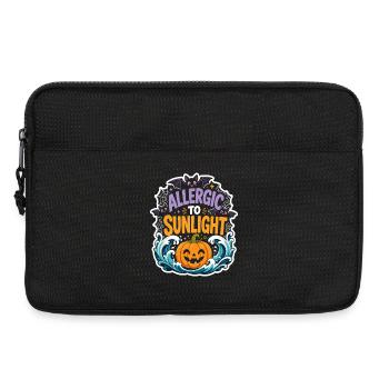 Autocollant d’Halloween allergique à la lumière du soleil - Sacoche pour ordinateur portable 13 pouces - noir - Devant