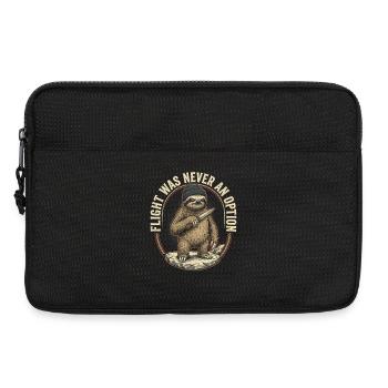Kämpfender Faultier mit Messer - Laptoptasche 13" - Schwarz - Vorne