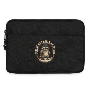 Raccoon Mut: Flucht Nie Option - Laptoptasche 13" - Schwarz - Vorne