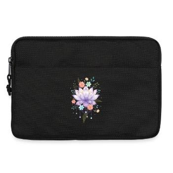 Spiritualité Géométrie Sacrée Fleur de Lotus Zen - Sacoche pour ordinateur portable 13 pouces - noir - Devant