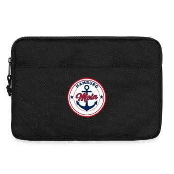 Hamburg Moin Rundemblem Schiff Anker  - Laptoptasche 13" - Schwarz - Vorne