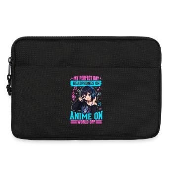Anime and Music Chibi - Laptop bag 13" - black - Front