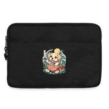 Kawaii Puppy Ramen Waves たのろ稲朔 Sunrise Bowl - Laptop bag 13" - black - Front