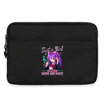 Anime and Music Chibi - Laptop bag 13" - black - Front