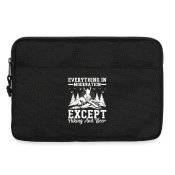 Everything In Moderation Except Hiking and Beer - Laptoptasche 13" - Schwarz - Vorne