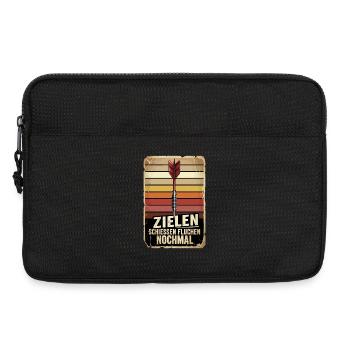 Zielen Schießen Fluchen Nochmal - Laptoptasche 13" - Schwarz - Vorne
