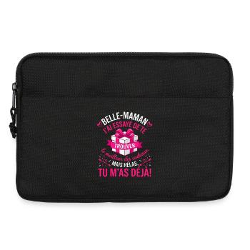 Belle Maman Humour Le Meilleur Cadeau - Sacoche pour ordinateur portable 13 pouces - noir - Devant