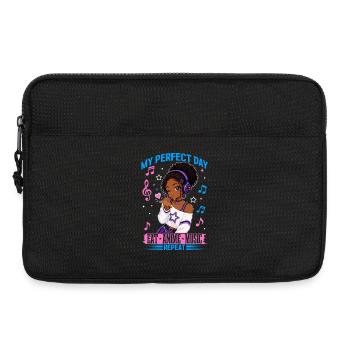 Anime et musique Anniversaire Chibi Black Girl - Sacoche pour ordinateur portable 13 pouces - noir - Devant