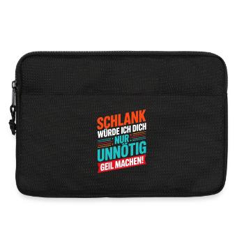  Schlank Würde Ich Dich Nur Unnötig Geil Machen - Laptoptasche 13" - Schwarz - Vorne