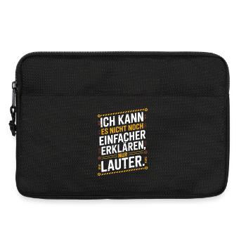 Nicht Einfacher Erklären Nur Lauter Lehrer Büro - Laptoptasche 13" - Schwarz - Vorne