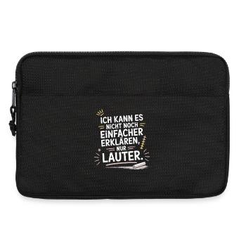 Nicht Einfacher Erklären Nur Lauter Lehrer Büro - Laptoptasche 13" - Schwarz - Vorne