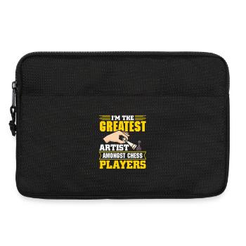 Schach Schachspieler Schachbrett - Laptoptasche 13" - Schwarz - Vorne