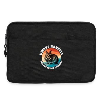 Driles dictons du lapin nain - Sacoche pour ordinateur portable 13 pouces - noir - Devant