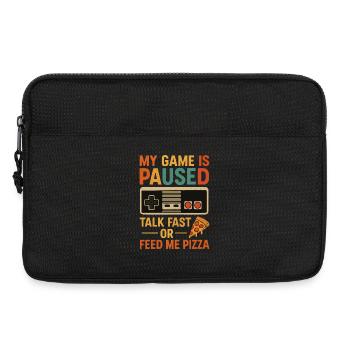 Gamer gamer Mon jeu est une pizza en pause - Sacoche pour ordinateur portable 13 pouces - noir - Devant