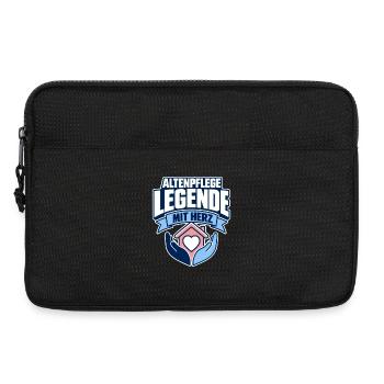 Altenpflege Legende mit Herz, Geschenk fuer Pflege - Laptop bag 13" - black - Front