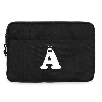 Imprimé grand style A | Lettre A du logo A drôle - Sacoche pour ordinateur portable 13 pouces - noir - Devant