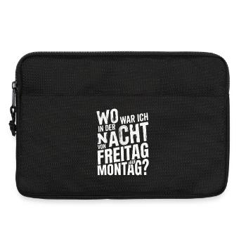 Wo war ich in der Nacht von Freitag auf Montag - Laptoptasche 13" - Schwarz - Vorne
