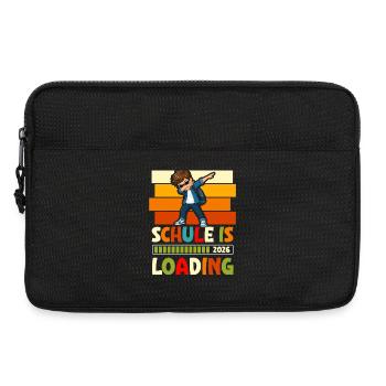 Schulanfang 2026 Einschulung Junge Mädchen Kita - Laptoptasche 13" - Schwarz - Vorne
