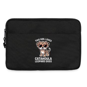 Louisiana Catahoula Leopard Dog Saying Gift - Laptop bag 13" - black - Front