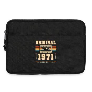 Cadeau du 55e anniversaire Août 1971 - Sacoche pour ordinateur portable 13 pouces - noir - Devant
