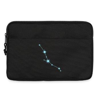 Signe astrologique de la constellation de l’étoile du Taureau Bleu pastel - Sacoche pour ordinateur portable 13 pouces - noir - Devant