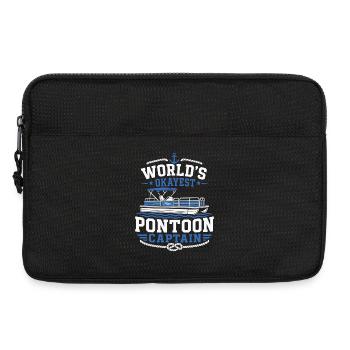 World's Okayest Pontoon Captain Boating Quote - Laptop bag 13" - black - Front
