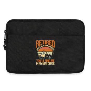 Hiking Mountain Trail Backpacking Outdoors Retired - Laptoptasche 13" - Schwarz - Vorne