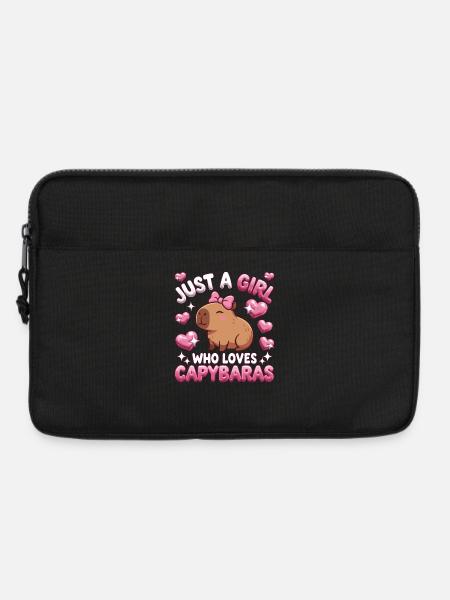 Nur ein Mädchen, das Capybaras liebt - Laptoptasche 13" - Schwarz