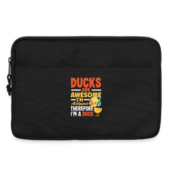 Motifs drôles de canards Citons amoureux de canards - Sacoche pour ordinateur portable 13 pouces - noir - Devant