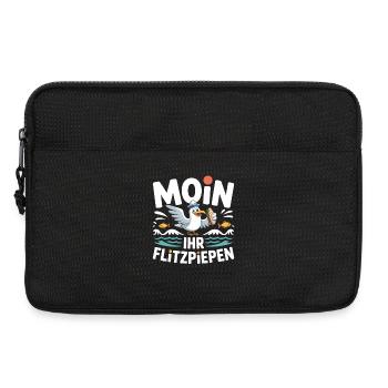 Moin Ihr Flitzpiepen Norddeutsch Hamburg Büro Moin - Laptoptasche 13" - Schwarz - Vorne