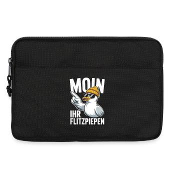 Moin Ihr Flitzpiepen Norddeutsch Hamburg Büro Moin - Laptoptasche 13" - Schwarz - Vorne