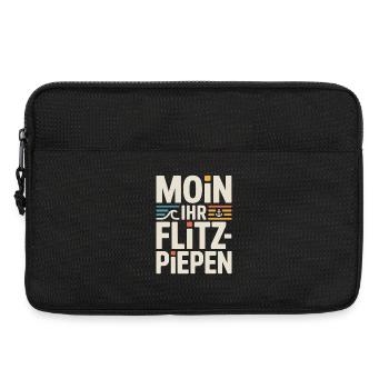 Moin Ihr Flitzpiepen Norddeutsch Hamburg Büro Moin - Laptoptasche 13" - Schwarz - Vorne