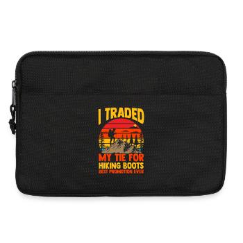 Hiking Mountain Trail Backpacking Outdoors Retired - Laptop bag 13" - black - Front
