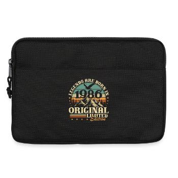 Cadeau d’anniversaire vintage 1986 Legends pour le 40e anniversaire - Sacoche pour ordinateur portable 13 pouces - noir - Devant