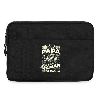 Cadeau Papa Bricoleur Humour Fête des Pères - Sacoche pour ordinateur portable 13 pouces - noir - Devant