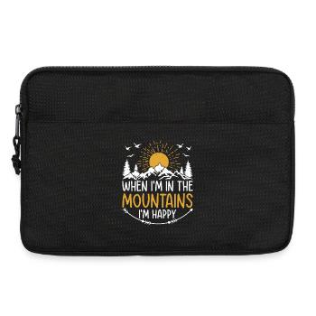 When I'm in the mountains I'm happy - Mountain Hik - Laptop bag 13" - black - Front